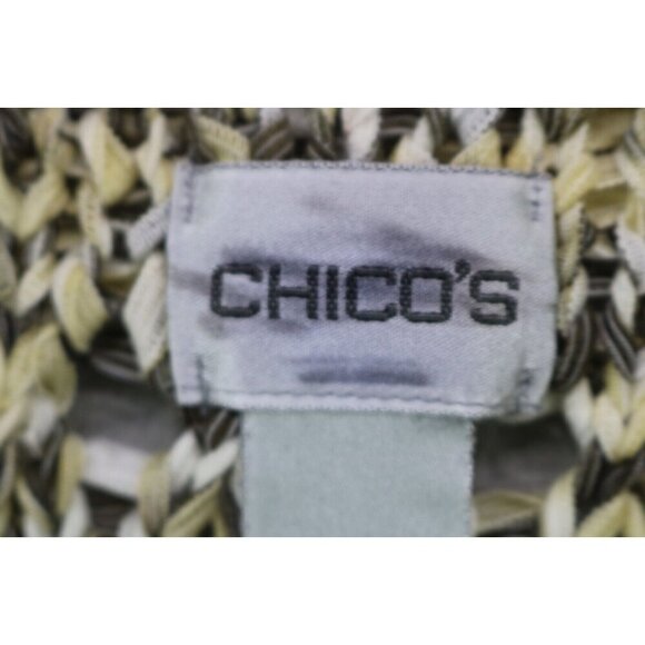 Chicos Long Sleeve Open Knit Tunic Sweater-Size 2-Oversized-Beachy-NWT - Picture 6 of 12